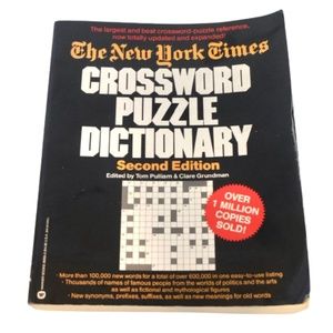 1984 NYT CROSSWORD PUZZLE DICTIONARY Paperback Book by PULLIAM & GRUNDMAN